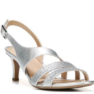 Naturalizer Silver Taimi Strappy Dress Shoes